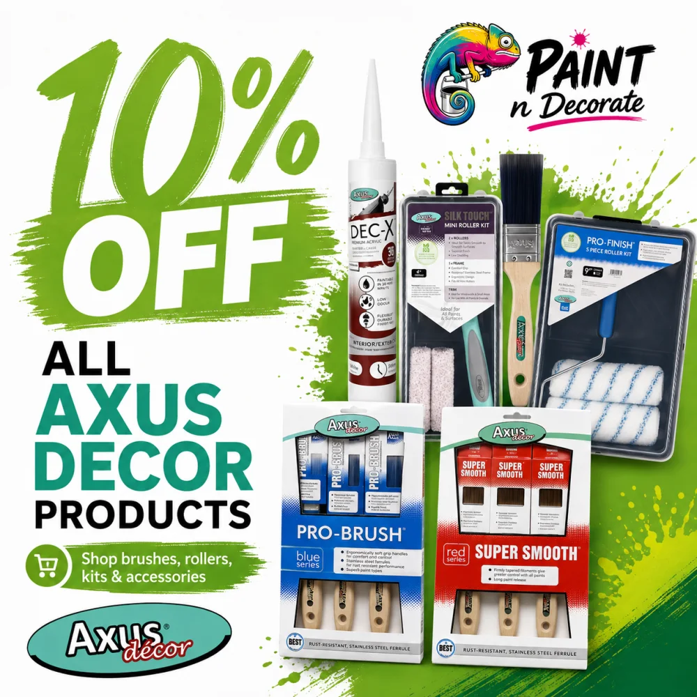 Save 10% on all Axus Decor decorating products