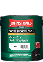 Johnstone's Trade Quick Dry Satin Woodstain Assorted Colours