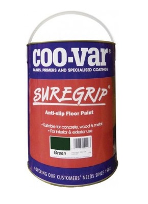 Coo-Var Suregrip Anti-Slip Floor Paint - Assorted Colours 5 Litres