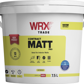 WRX Contract Matt Pro 7.5L tub – trade quality wall emulsion
