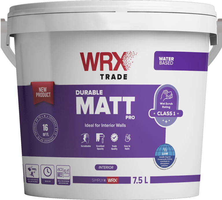 WRX Durable Matt Pro Class 1 washable matt paint