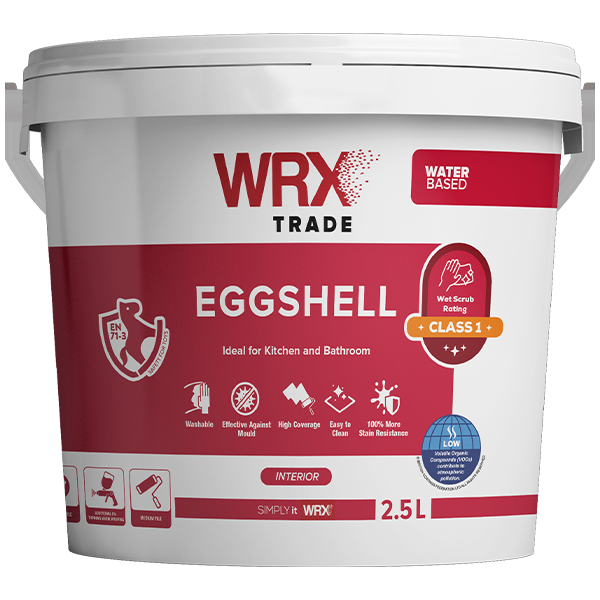 WRX Eggshell 2.5L – washable bathroom paint