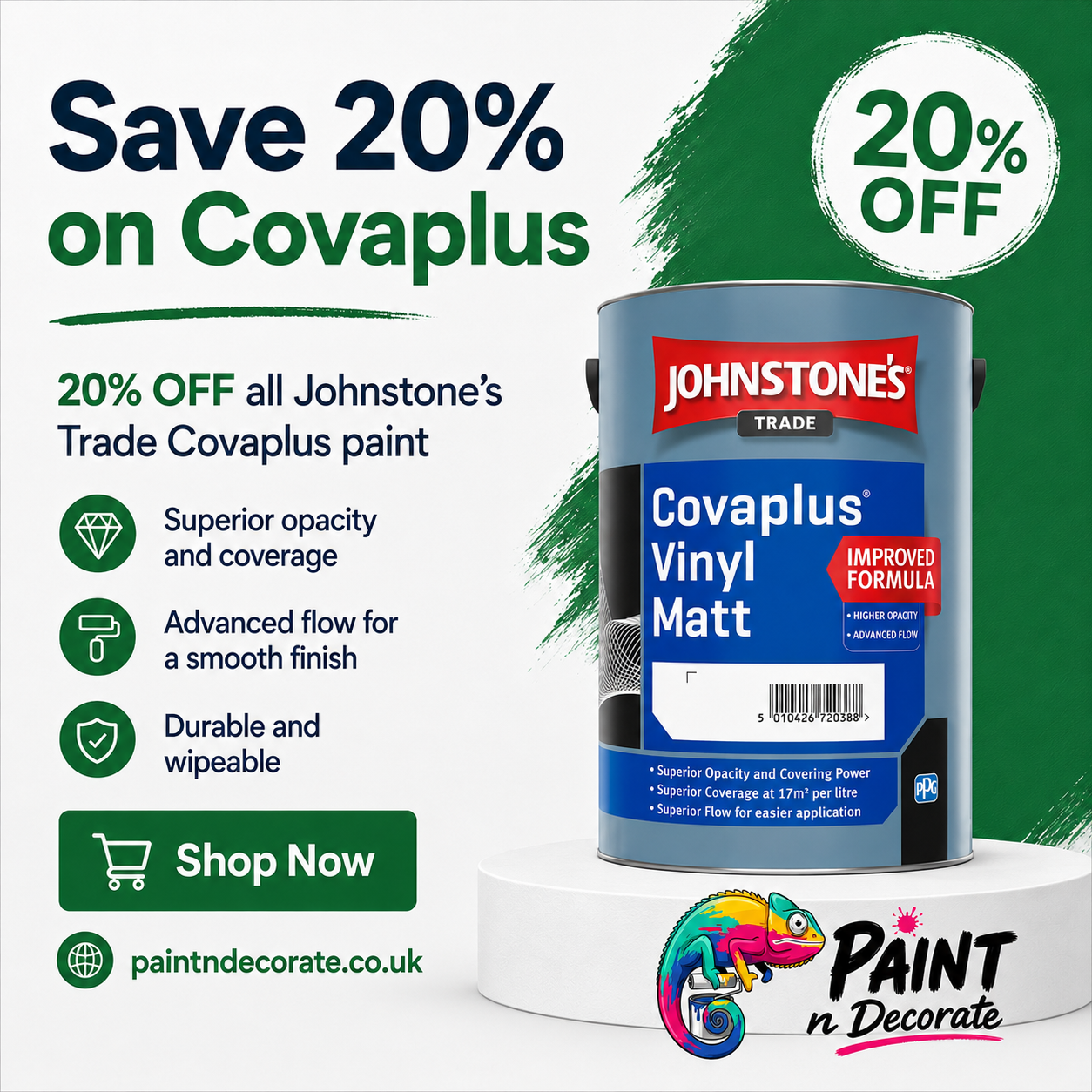 Save 20% on Johnstone's Trade Covaplus