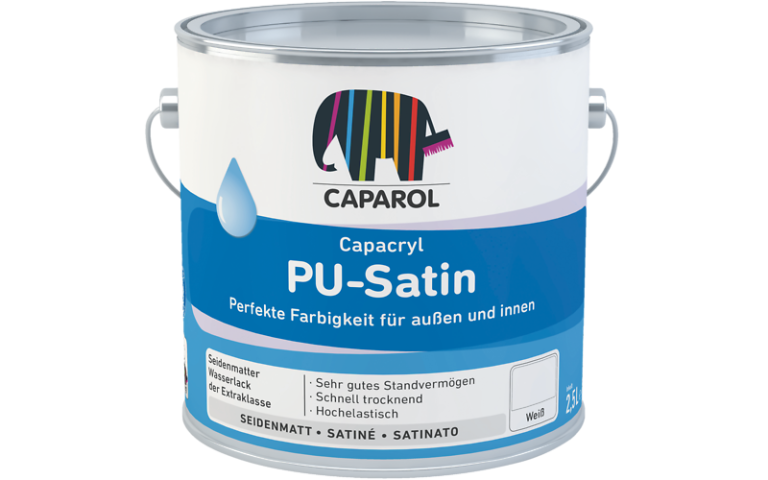 Caparol Capacryl PU Satin Paint - White 2.5L