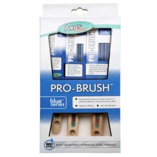 Axus Blue Series Pro Paint Brush Set 3 Pack