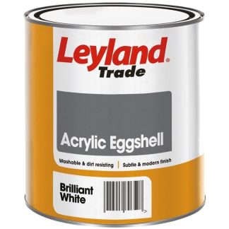 Leyland Trade Hardwearing Acrylic Eggshell Brilliant White 750ml