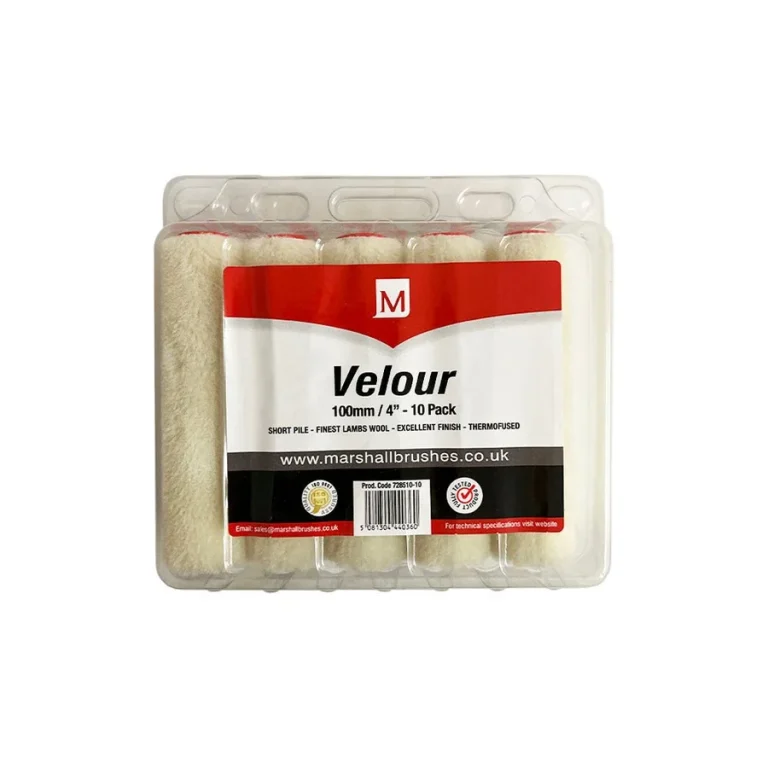 Marshall Velour Short Pile Roller Sleeve 100mm/4" - 10 Pack