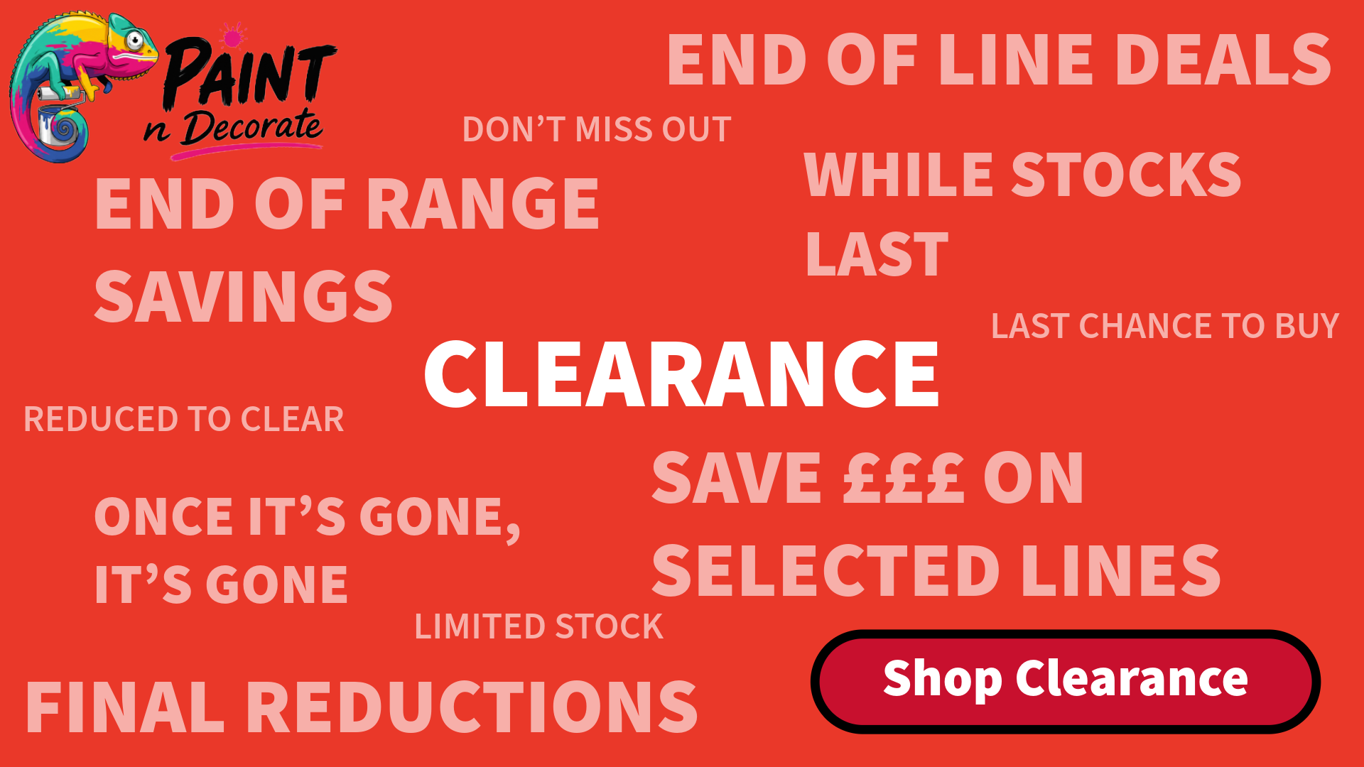 PaintNDecorate clearance sale